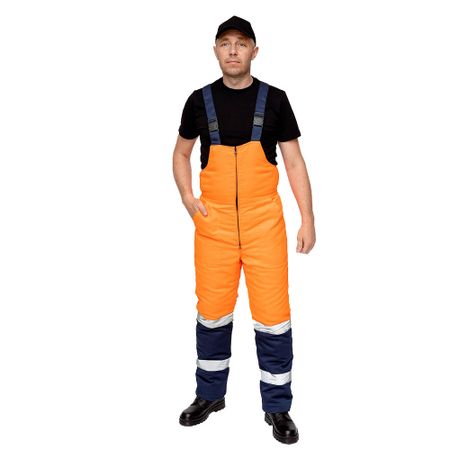 Полукомбинезон рабочий мужской утепленный Дарина Сигнальщик 48-50 рост 182-188 см темно-синий/оранжевый дарина александровна стрельченко всё зло земное