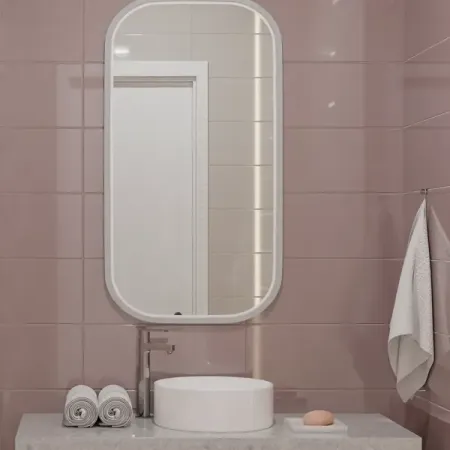 Плитка настенная Azori Brillo Malva 20.1x50.5 см 1.52 м² глянцевая цвет розовый