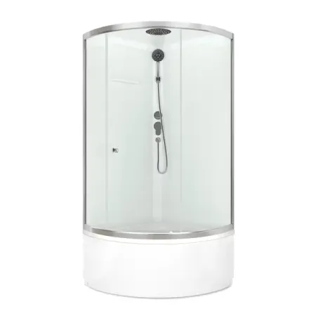 Душевая кабина Domani-Spa Simple высокий поддон 90x90 см цвет хром
