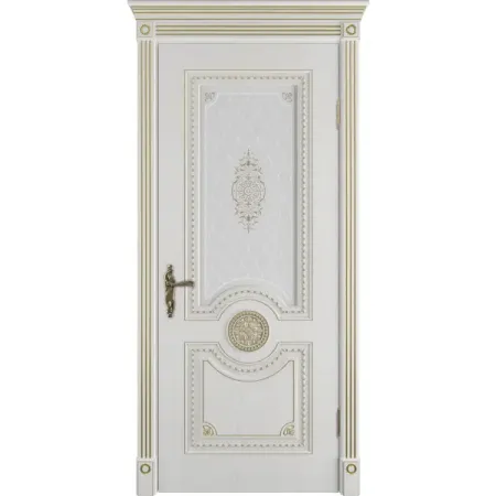 Дверь межкомнатная со стеклом Грета 60x200 см ПВХ цвет дуб бьянко с замком и петлями первые предметы книжка с наклейками