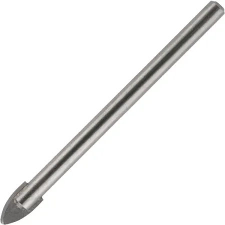 Сверло по стеклу и керамике Kranz цилиндрический хвостовик 6 мм сверло по стеклу kendo 8х70мм