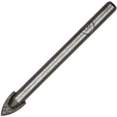 Сверло по стеклу и керамике Kranz цилиндрический хвостовик 8 мм сверло по стеклу kendo 8х70мм