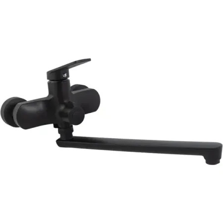 Смеситель для ванны Aqua-Rivus Учар AR-2021e-b однорычажный универсальный цвет черный матовый