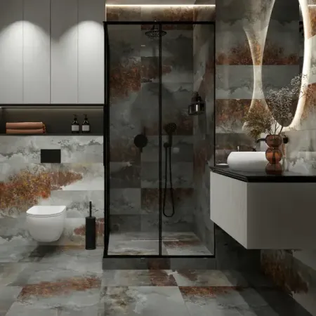 Плитка настенная Керамин Этна 7 60x30 см 1.98 м² глянцевая цвет светло-серый