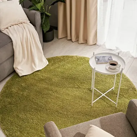 Ковер KREAFORTA Shaggy Bosfor круг ø120 см полипропилен цвет зеленый