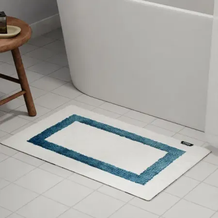 Коврик для ванной Fixsen Presto 50x80 см цвет бело-голубой