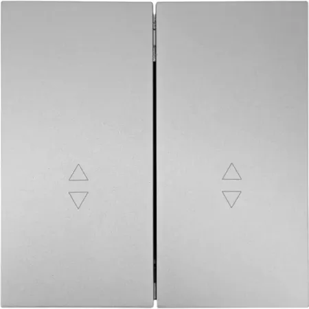 Выключатель встраиваемый проходной Lezard Zima 2 клавиши цвет серый матовый