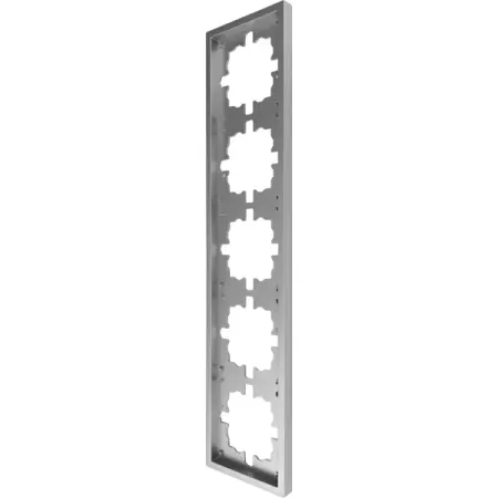 Рамка для розеток и выключателей Lezard Zima 5 постов цвет серый матовый переключатель 2 клавишный lezard zima проходной серый матовый