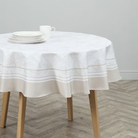 Скатерть круглая Lustro цк 145х145 азбука лоскутная