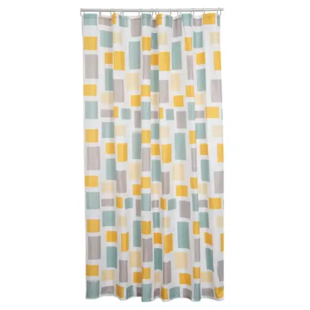 Штора для ванной Vidage Сайма 180x200 см полиэстер цвет зеленый/желтый/белый