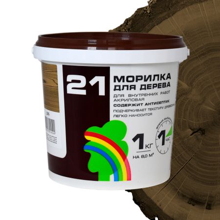 Морилка Радуга ВДАК водная антисептическая дуб 1 кг