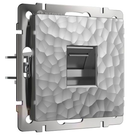Розетка компьютерная Werkel встраиваемая серебряная RJ45 (a052071)