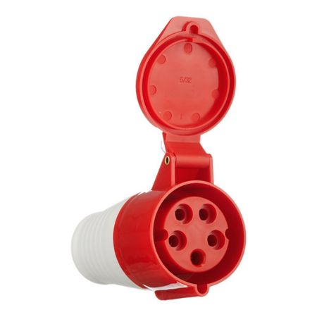 Розетка силовая переносная КЭАЗ с заземлением 3Р+РЕ+N 32 А 380 В IP44 красная (222753) м и штерн силовая электроника расчеты и схемотехника