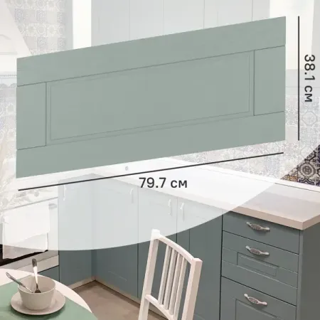 Фасад кухонного шкафа Томари 79.7x38.1 DELINIA ID см МДФ цвет голубой naierdi золотая для шкафа ручка ящик из алюминиевого сплава длинные мебельные ручки настраиваемые двери кухонного шкафа