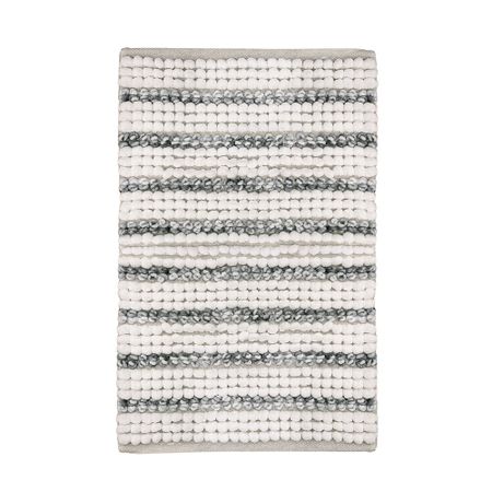 Коврик для ванной бело-серый 80х50 см Fora Soft Cotton (FOR-SC50-80STR)