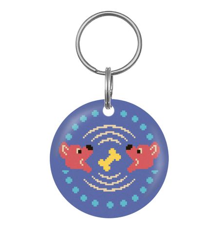 Ошейники, шлейки Tappi амуниция Цифровой адресник для животных, синий (3х3 см)