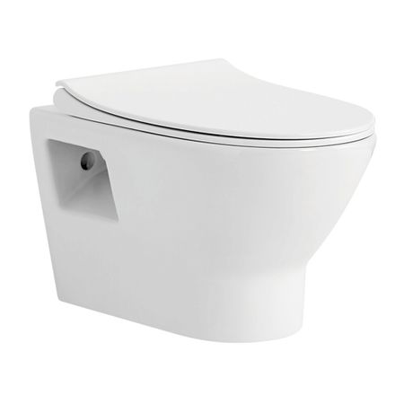 Унитаз подвесной Corsa Deco KX Rimless безободковый с сиденьем дюропласт микролифт (WHKX500RS)