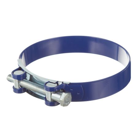 Хомут силовой Hard-Fix 131-139 мм оцинкованная сталь с полимерным покрытием одноболтовый