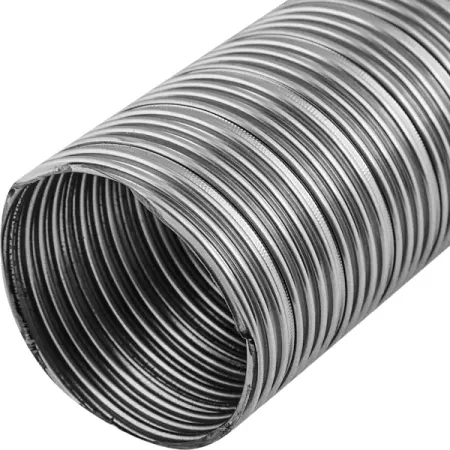 Труба для дымохода гофрированная Промтехнологии D80 1500x80 мм нержавеющая сталь 0.1 мм