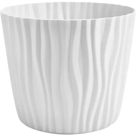 Кашпо для цветов Волна ø16 h13.5 v2 л пластик белый
