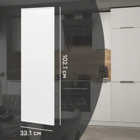 Фасад для кухонного шкафа Инта 33.1x102.1 см Delinia ID МДФ цвет белый huano микропереключатель для мыши синяя оболочка белая точка 20 млн циклов