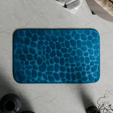 Коврик для ванной Vidage Каменка 50x80 см цвет синий коврик для пикника ecos 180х60см изолон полиэстер синий