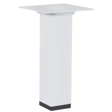 Ножка для мебели квадратная 25x25x150 мм металл белая