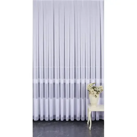 Тюль на отрез сетка Полосы 1 м/п 290 см цвет белый светодиодные полосы подсветки для телевизоров