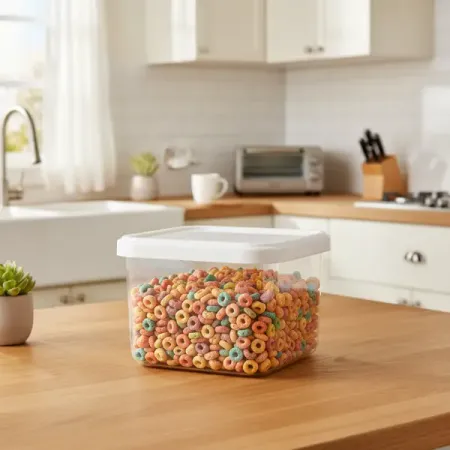 Контейнер для сыпучих продуктов KONSENSA 0.6 л полистирол цвет белый хлопковые сетчатые сумки для продуктов