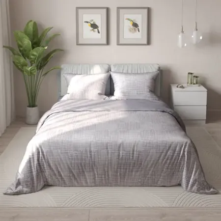 Комплект постельного белья Mona Liza Bruno евро тенсель серый