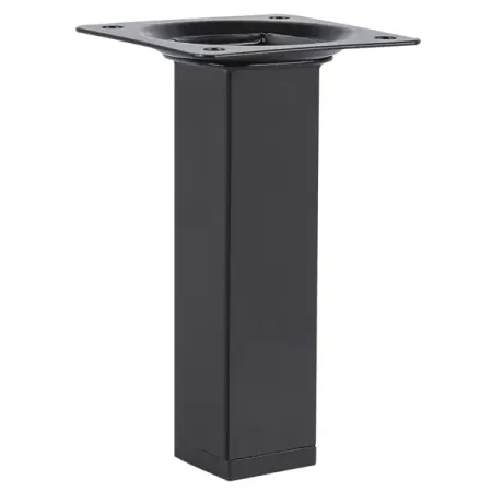 Ножка для мебели квадратная 25x25x150 мм металл черная