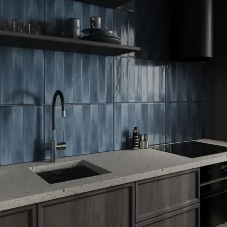 Плитка настенная Cersanit Cascada 29.8x59.8 см 1.45 м² глянцевая цвет синий