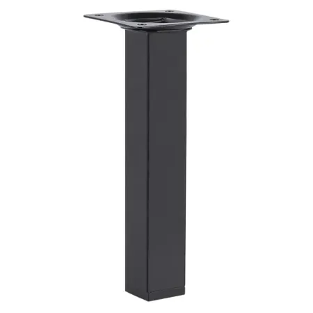 Ножка для мебели квадратная 25x25x250 мм металл черная