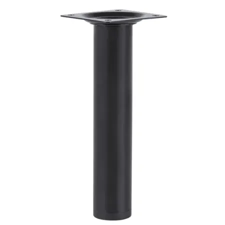 Ножка для мебели круглая ⌀30 мм 15 см металл черная