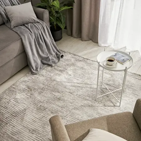 Ковер KREAFORTA Breeze 60x110 см полиэстер 5957A цвет серый ковер полиэстер inspire breeze 5473а 160x230 см овальный темно серый