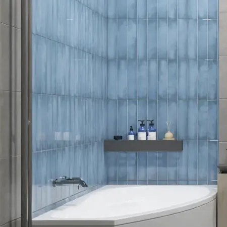 Плитка настенная Azori Cruise Sky 31.5x63 см 1.79 м² глянцевая цвет синий плитка напольная azori eclipse ornament 42х42 пэчворк