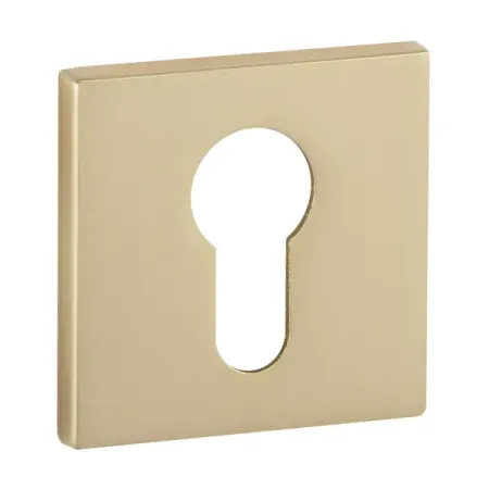 Накладка на замок Puerto Slim 50x50 мм цвет матовый золотистый 2 шт.