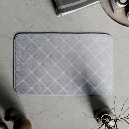 Коврик для ванной Vidage Ларго 50x80 см цвет светло-серый ручная педаль тормоза резиновый рукав нескользящий коврик для vw jette passat tiguan i golf 6 mk6 superb octavia 1k 0721173 1к 0721174