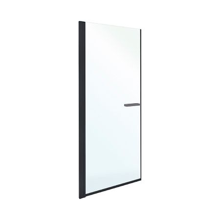 Душевая дверь Ulitka Colibri стекло прозрачное 80х195 см профиль черный 6 мм распашная (74104217)