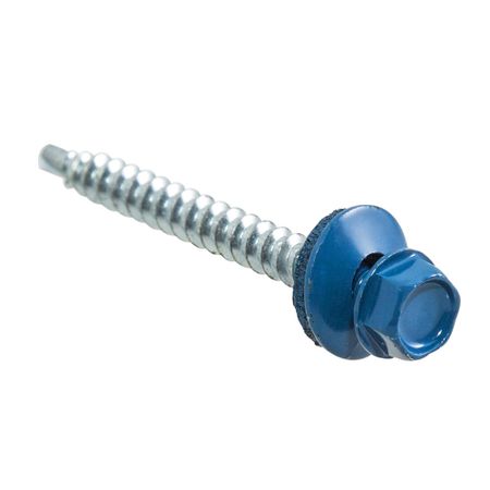 Саморезы кровельные с буром 35х4,8 мм металл-дерево синие RAL 5005 (250 шт.) стеклянные пипетки с красной резиновой головкой 10 шт