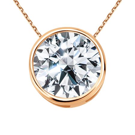 Золотая подвеска с фианитом