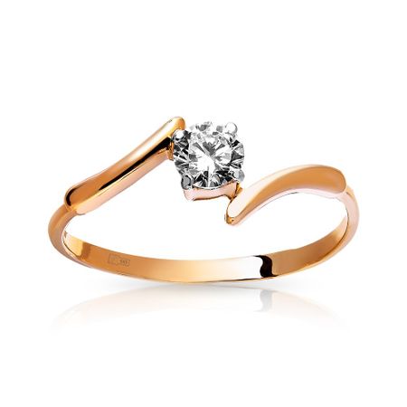 Кольцо из золота с фианитом