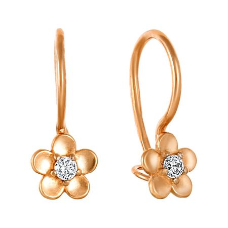 Серьги детские TALANT из золота с фианитами