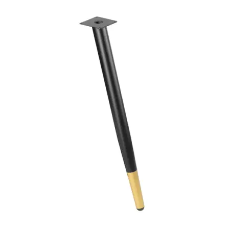 Ножка для мебели 710x50 мм сталь цвет черно-золотой нагрузка до 50 кг винты крестовые утопленные с круглой головкой м3 м4 м5 м6