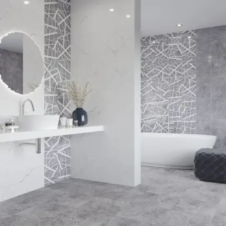 Глазурованный керамогранит Керамин Эйра 40x40 см 2.08 м² матовый цвет серый керамогранит керамин монако 5 50х50