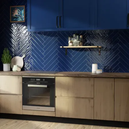 Плитка настенная Керамин Модена 5 40x6.4 см 0.87 м² глянцевая цвет фиолетово-синий