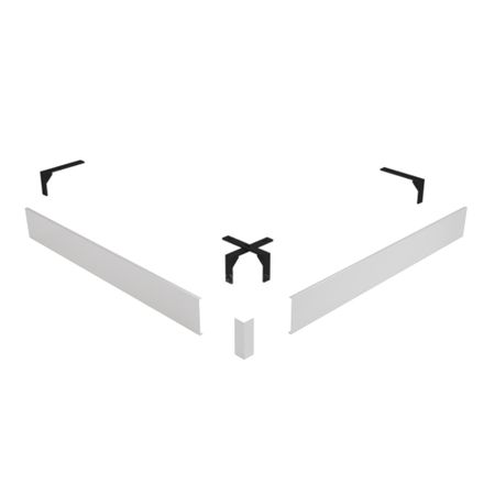 Экран для поддона RGW N/ST-01 металл 100х100х10 см квадрат белый (50231500-01)