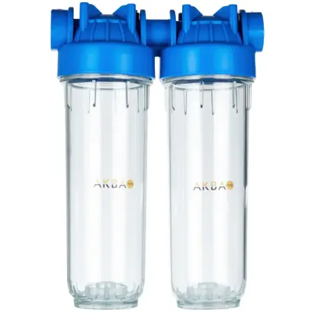 Сборка из двух магистральных корпусов Аква Про 10SL для холодной воды 1/2