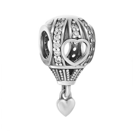 Подвеска-шарм TALANT Сердце из серебра с фианитами