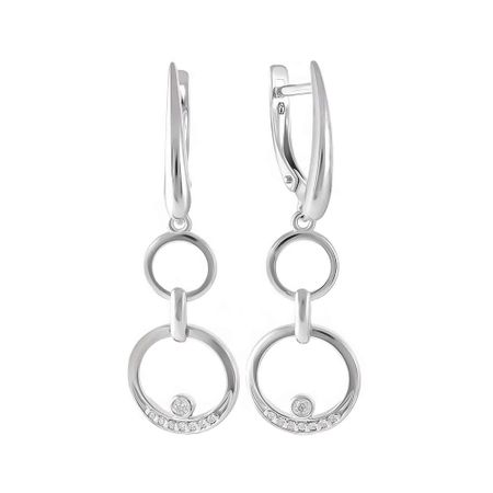 Серьги SOKOLOV из серебра с фианитами